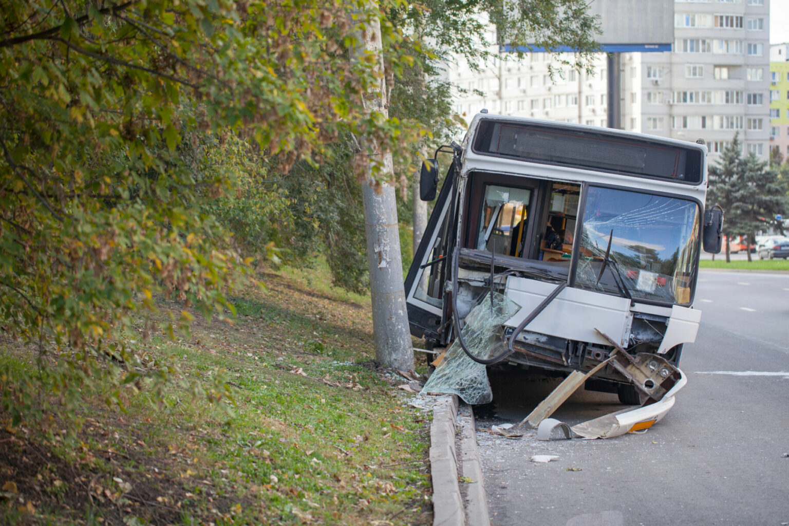 Road,Accident,,Accident,With,A,Passenger,City,Bus,,The,Bus