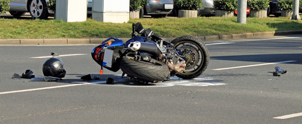 Accident,With,Motorcycle,At,A,Crossroads