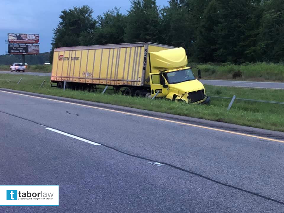 Crashed semi