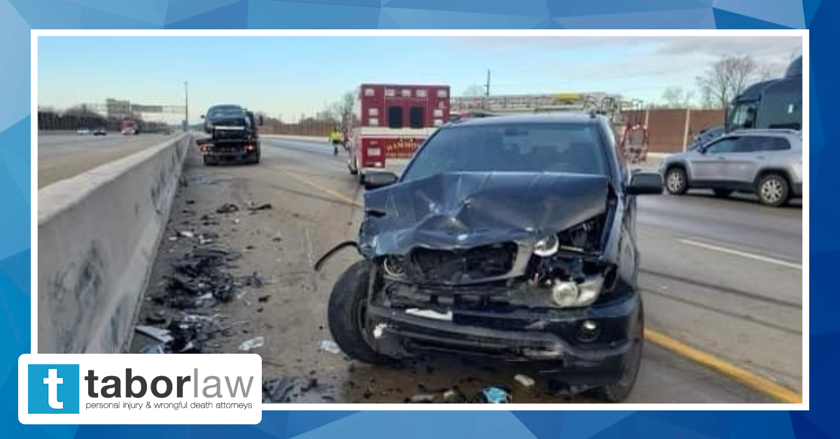 Car Crash Along I-80